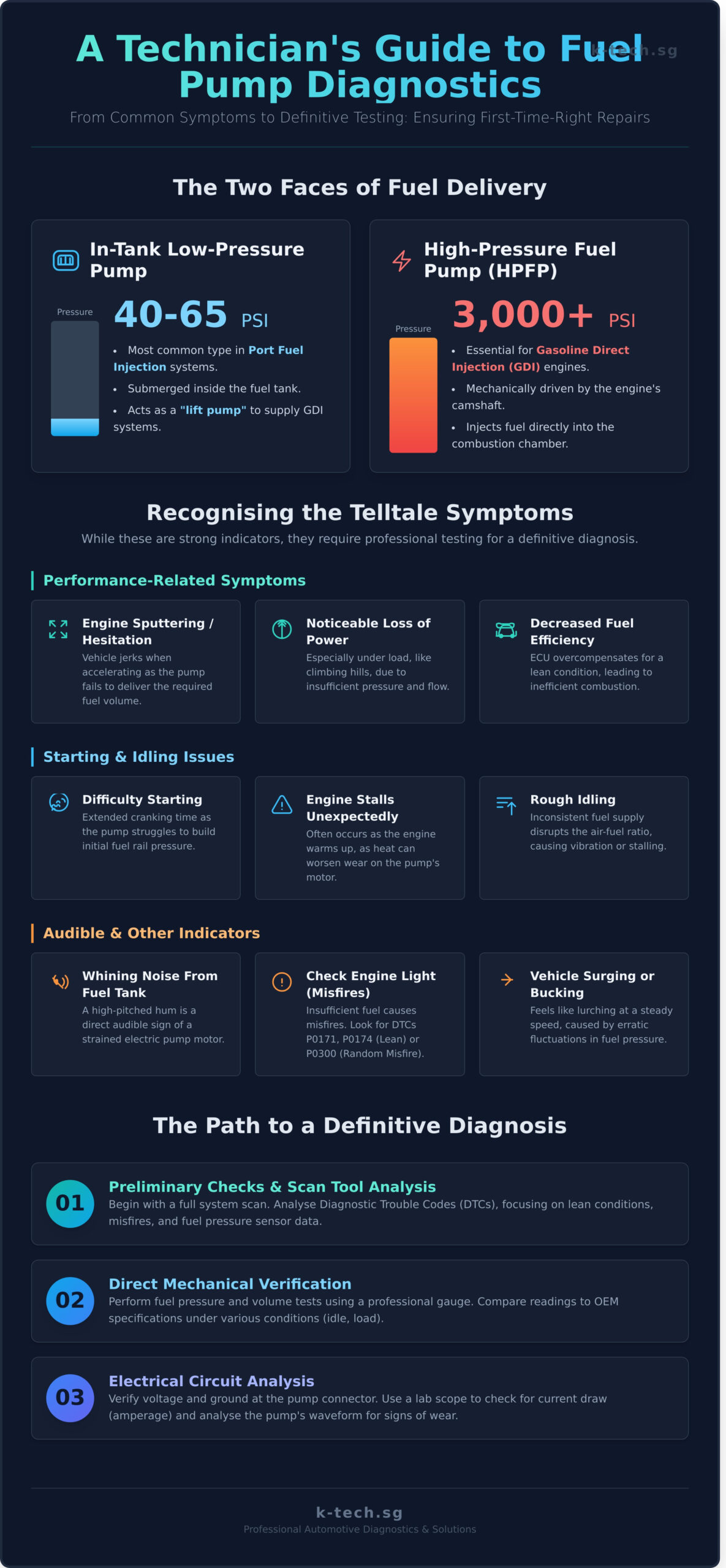 When to Replace a Fuel Pump: A Technician’s Guide to Symptoms & Diagnostics - Infographic
